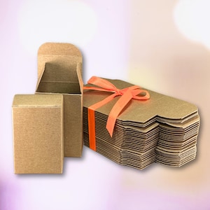 Cajas pequeñas de papel kraft para embalaje de cosméticos – Cajas plegables de cartulina de 24 puntos, cajas de regalo – Caja de regalo DIY – Juego de 10 cajas de varios tamaños