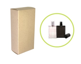 Cologne Boxes Fragrance Packaging in Light Brown Kraft for Perfume Bottle Boxes Wholesale Blanks