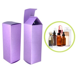 Bottle Boxes 2oz 1.75x1.75x5.125" Plain Lavender Bottle Boxes Bulk Packaging Wholesale