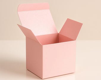 Pink Shimmer Boxes 3x3x3", Elegant Gift Packaging Box, Set of 10 Boxes