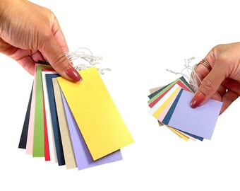 Etiquetas colgantes con cordón elástico para regalos, precios, productos, manualidades o ropa (juego de 100)