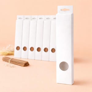 White Incense Stick Boxes 11.5” Tall, Plain Unprinted Wholesale Packaging, Set of 10 Boxes