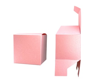 Gift Box Square Pink Blank Empty Boxes 3x3x3" for Packaging Presents, Large Face Creams, Party Favor Boxes, Candles Packaging, Cupcake Box