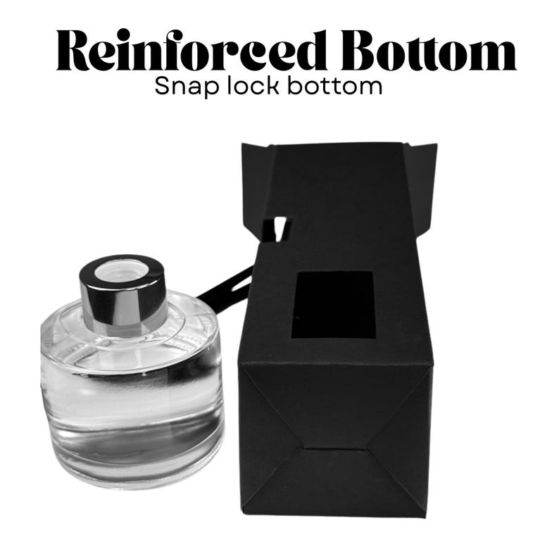 Black Reed Diffuser Box Black Matte Diffuser Boxes - Reed Stick Compartment - Set of 10 Empty ...