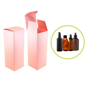 Cajas de productos de 4 oz, 2x2x5.625" rosadas para empaque de botellas