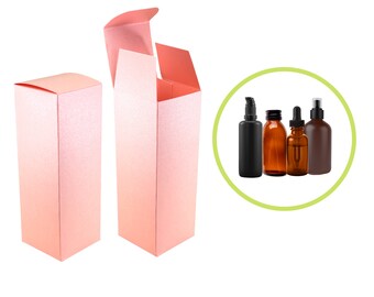 4oz Product Boxes 2x2x5.625&quot; Pink for Bottle Packaging