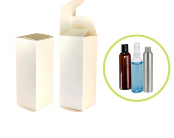 Product Box 1.5x1.5x6" 1oz Tall Dropper Bottle in White Pearl used for Essential oils and Beauty Packaging