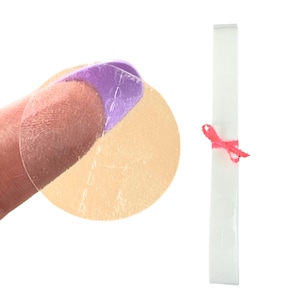 Clear Round Sticker with Perforation, Circle 1&quot; Sticker Wafer Seal for Product Packaging, Set of 100 Units, Tamper Proof Sticker Supply