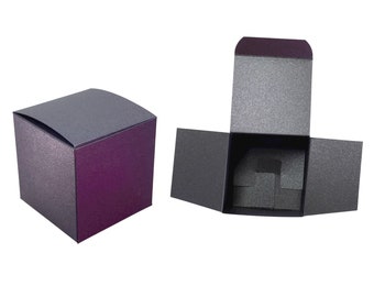 Gift Box Square 3x3x3" Black Paper Card Used for Party Favors, Cupcake Box, Candle Packaging or Cosmetic Jars, Bracelet Packaging, Wholesale