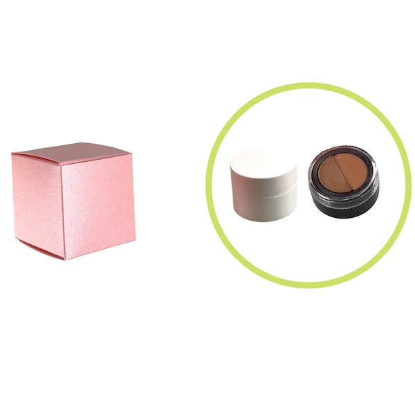 Lip Balm Boxes 1.5x1.5x1.5" Pink Square Packaging for Small Cosmetic Containers including Powder Eye Shadows