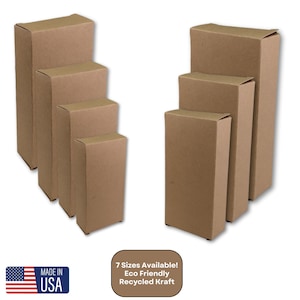 Cajas de colonia de papel kraft reciclado, cajas para frascos de perfume en cartulina kraft marrón claro de primera calidad, embalaje para pequeñas empresas