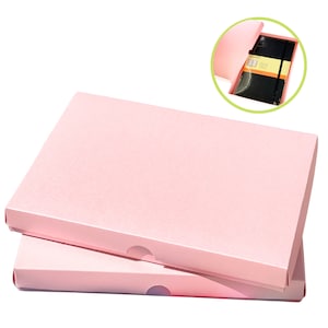 Cajas de Regalo Rosas para Productos Esbeltos, Cajas Tamaño Cuaderno de 2 Piezas, Cajas para Lencería y Prendas Pequeñas, Set de 100 Unidades
