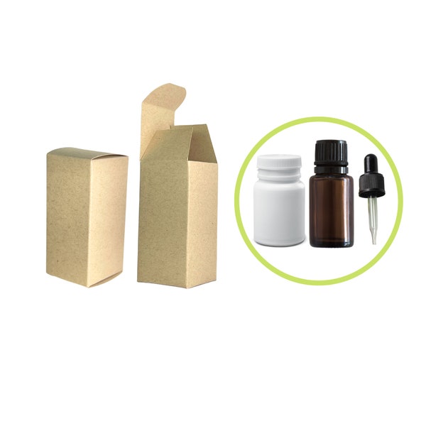 Essential Oil Box 1.5 x 1.5 x 3.125" Packaging Wholesale for Small Business Herbalist, Soap Makers, and Cosmetic Companies, Paper Box Supply