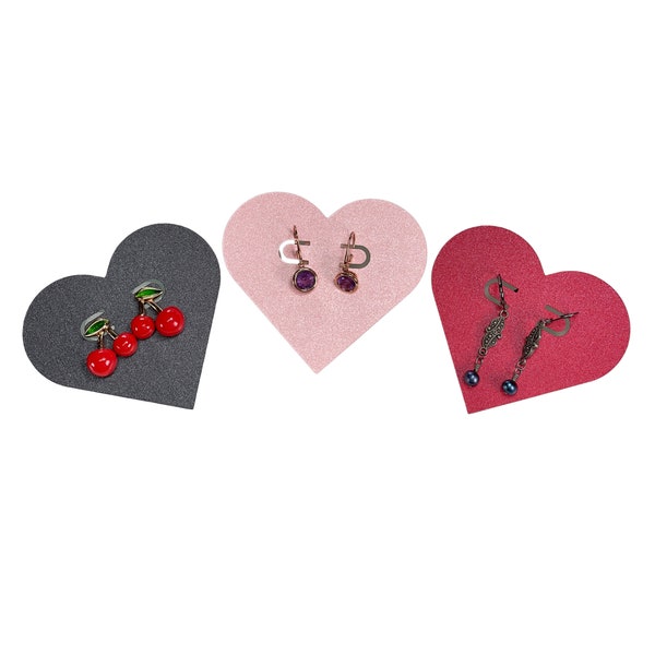 Earring Cards Heart Shaped Using Luxury Card Stock for Jewelry Display, Jewelry Packaging Small Business Supplies