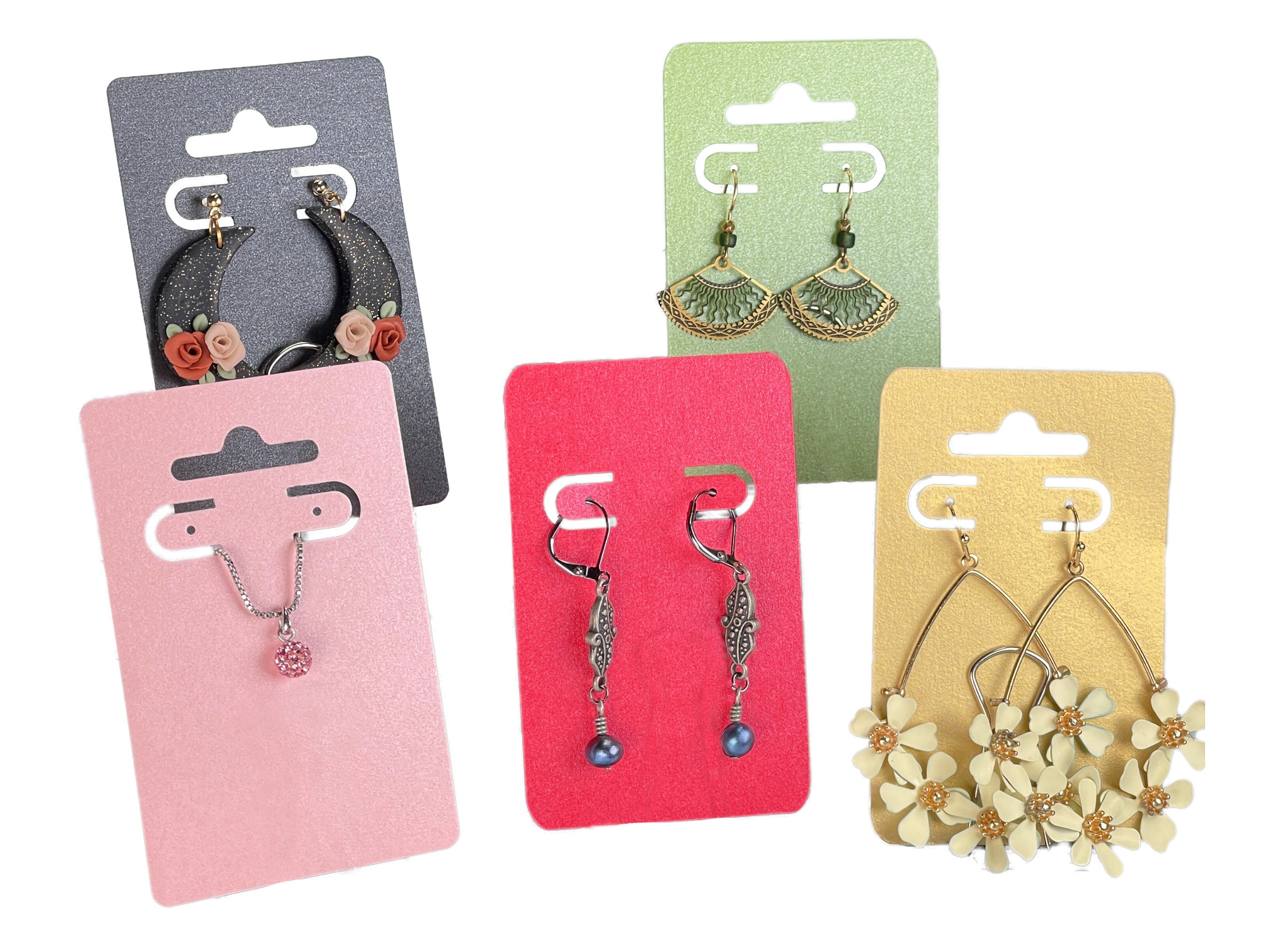  100 Pcs Earring Cards for Selling Hanging Earring Display Cards  Kraft Paper Earring Card Holder Blank Paper Cards with 6 Holes Cardboard  Earring Holders for Selling Earring DIY Crafts Retail 