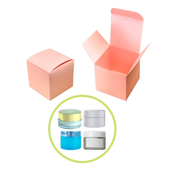 Face Cream 2.125 x 2.125 x 2.125" Pink Boxes Small Also Used for Bath Bomb Packaging or Party Favor Boxes