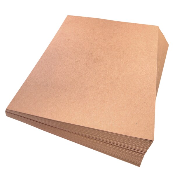 22pt 100% Recycled Kraft Sheets Chipboard 9 x 12", Custom Cut to Size, Chipboard Pad, Set of 25 Chipboard Sheets