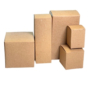 Embalaje en Caja Kraft para Productos con Cartón 24pt, Cajas para Envases de Cosméticos, Cajas para Envasado de Velas, Juego de 100 Unidades