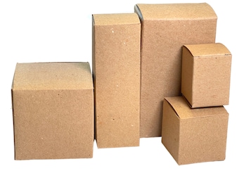 Kraft Box Packaging for Products Using 24pt Paperboard, Cosmetics Containers Boxes, Boxes for Candle Packaging, Set of 100 Units