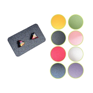 Tarjetas para exhibir aretes, tarjetas coloridas para exhibir joyas Juegos de empaque a granel a partir de 50 unidades, 100 unidades o 400 unidades