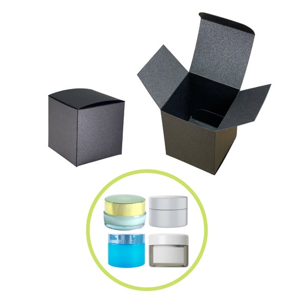 Jar Boxes 2.25 x 2.25 x2.75" Wholesale Box Blanks Small, Cosmetics Jar Packaging Boxes