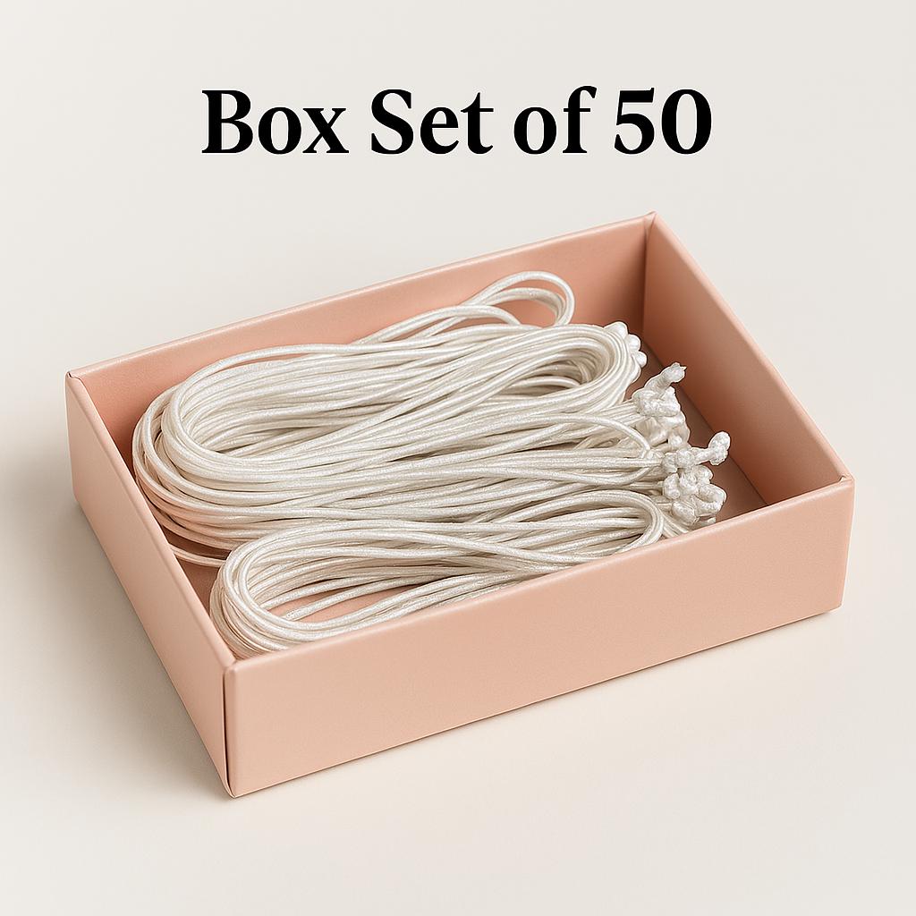 Pre-knotted Satin Tag Loops: Elastic Hanging Strings - Set of 50 - Etsy