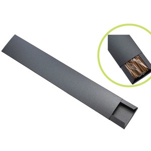 Incense Boxes in Black 7.5&quot; Up To 12&quot; Length Packaging Empty Match Book Style
