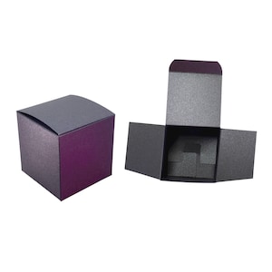 Square Black Boxes 3x3x3" for Party Favors, Candle Packaging, Cosmetic Jars, Large Bracelet Packaging, Small Business Wholesale Supplies