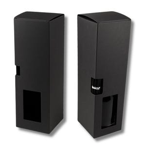Boîtes diffuseur avec compartiment pour bâtonnets, papier cartonné résistant noir mat, pour bouteilles et récifs, lot de 10 boîtes d'emballage de vente au détail