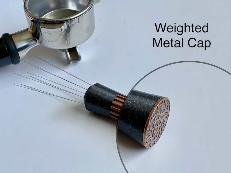 WDT Werkzeug Espresso Verteilungswerkzeug Kupfer, Nickel oder Sonderedition-Stein-Weiß-Messing-Finishes Bild 9