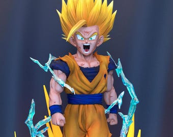 Gohan figurine from Dragon Ball - unpainted unassembled 3D printed kit (Carlos VP) - handmade fanart