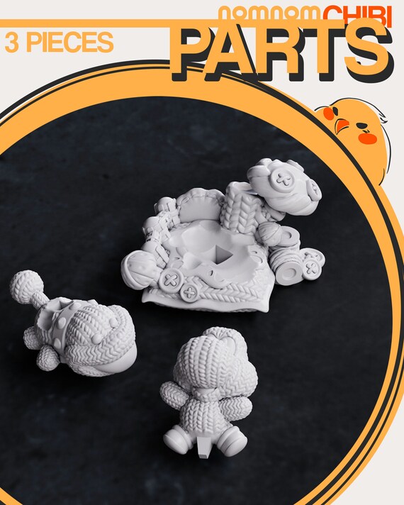 Yoshi Figurine From Yoshi's Woolly World - Chibi Style - Unpainted