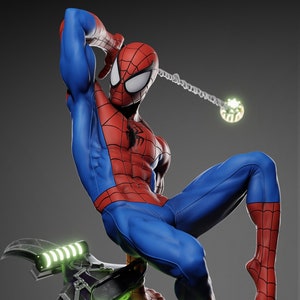 Spiderman figurine - 1/9 scale - unpainted unassembled 3d printed kit - spider man / spider-man / fanart / CA3D /