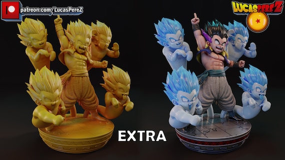Gotenks Diorama - Phantom Attack - Dragon Ball Z | 3D Printed