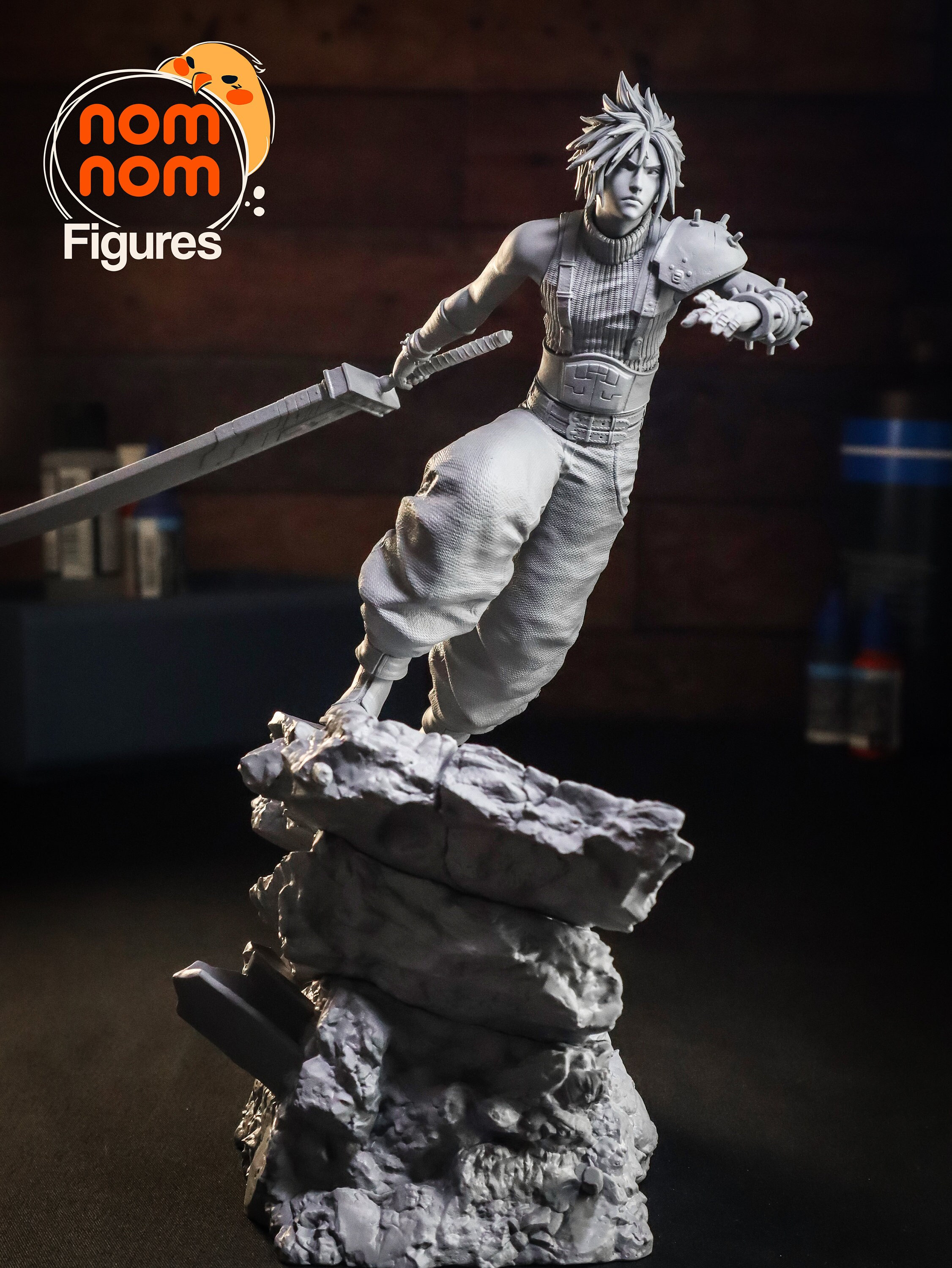 Cloud Strife Figurine - Final Fantasy VII - Detailed 3D Printed