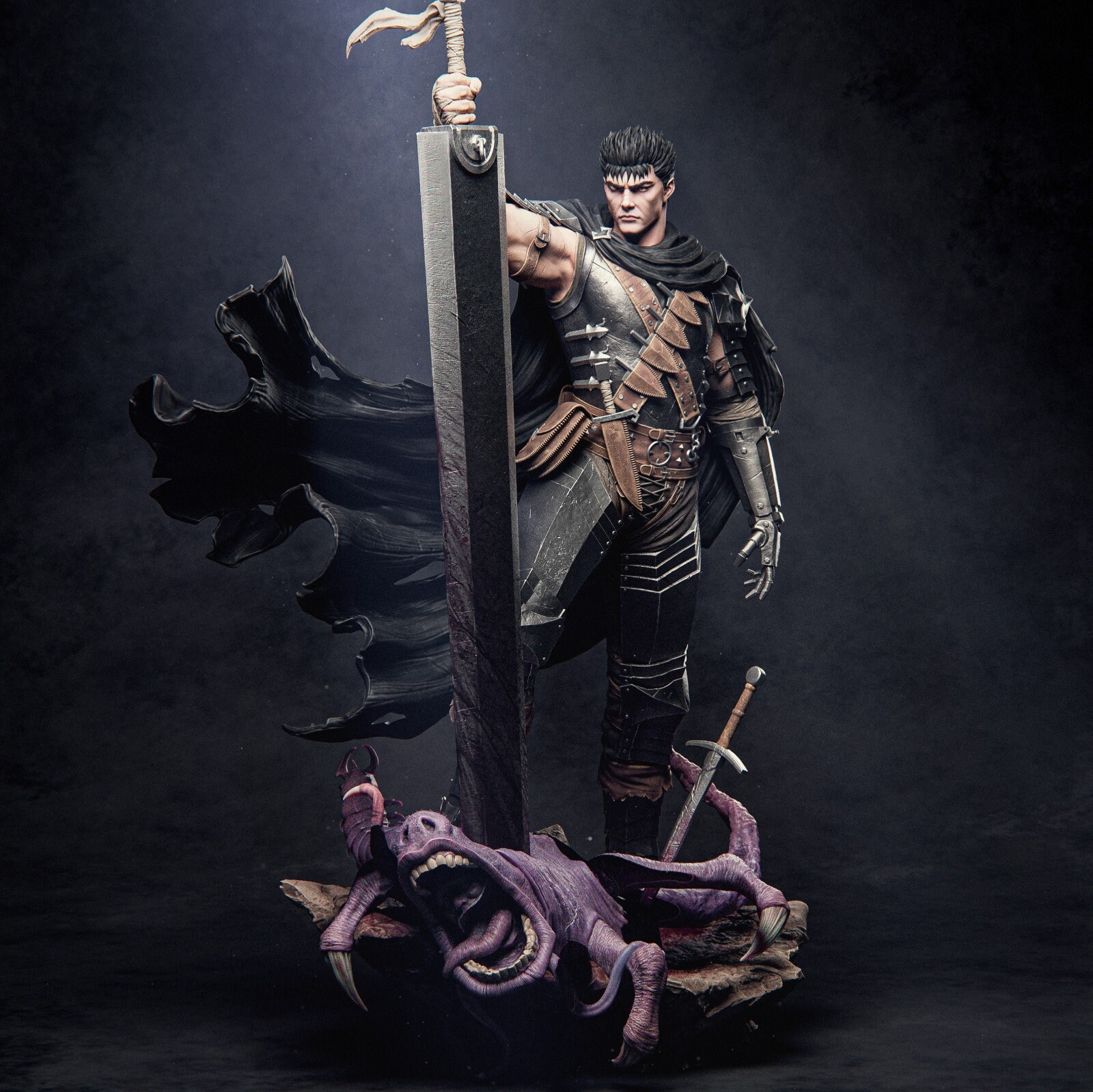 Guts Figurine - Berserk - 1/12 Unpainted Unassembled 3d
