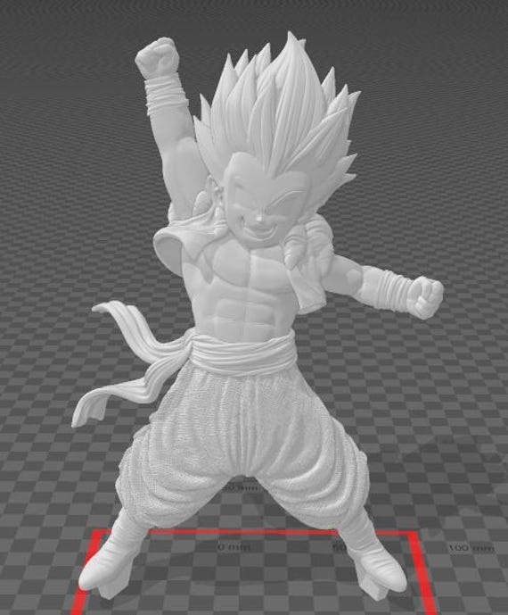 Figurine Dragon Ball Z Gotenks PVC 24 Cm Avec Socle - Collection Manga