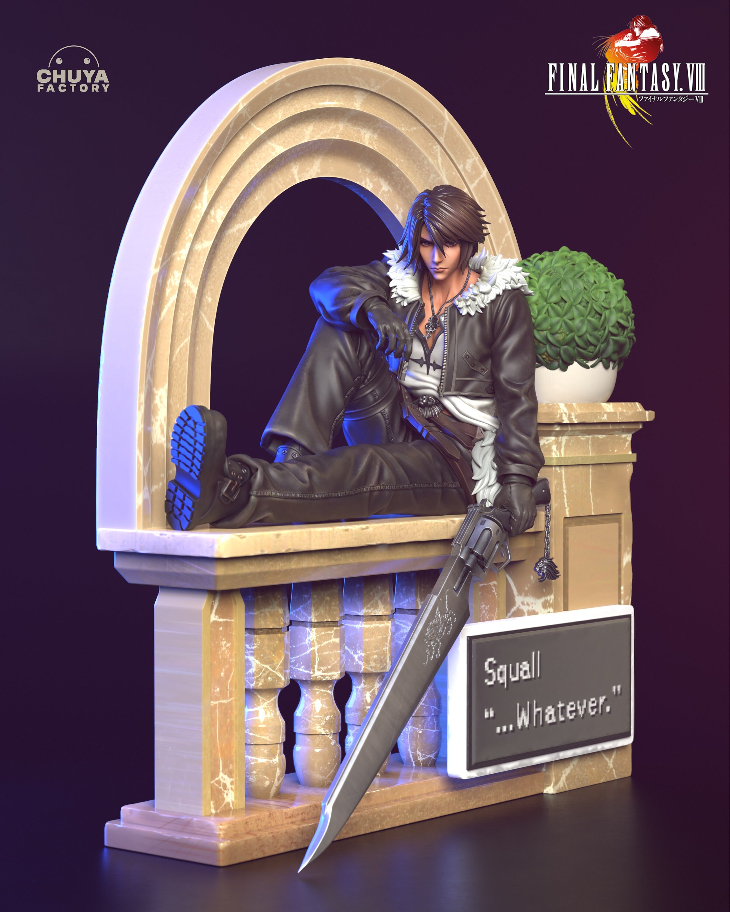 Squall Figurine - Final Fantasy 8 VIII - Unpainted