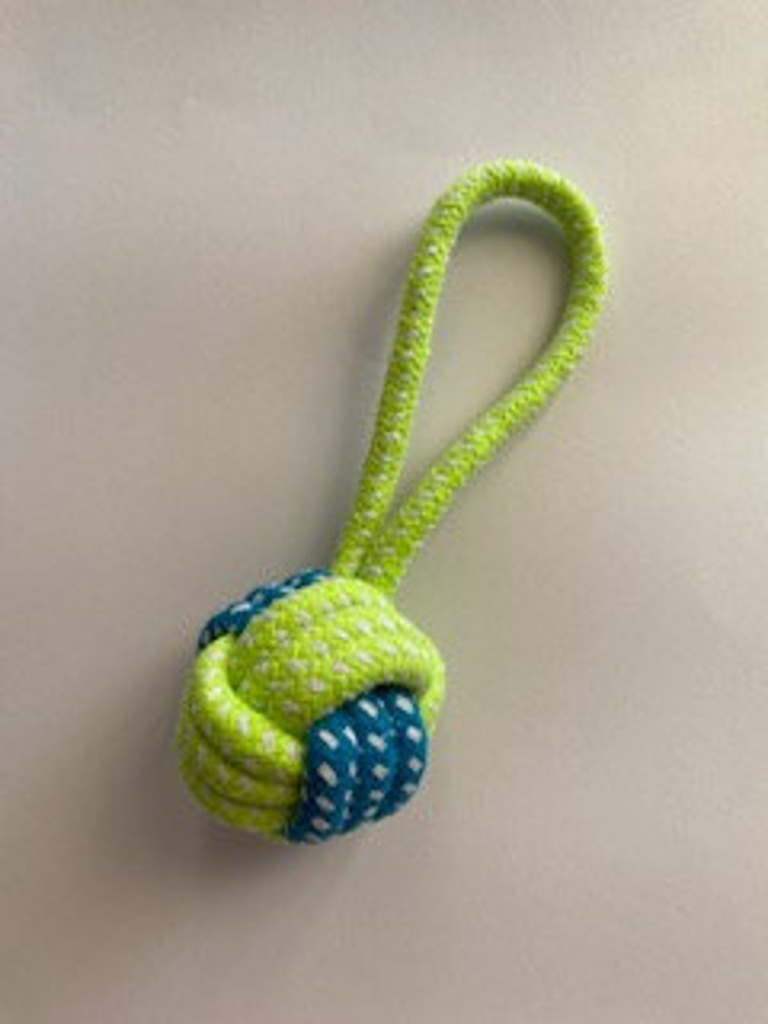 Rope Knot Ball Dog Toy Etsy