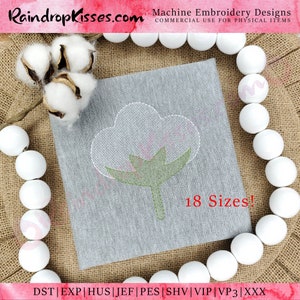 Cotton Plant Sketch Embroidery Design, Machine Embroidery Design, Cotton Embroidery Design, Sketch Embroidery File, Quick Stitch