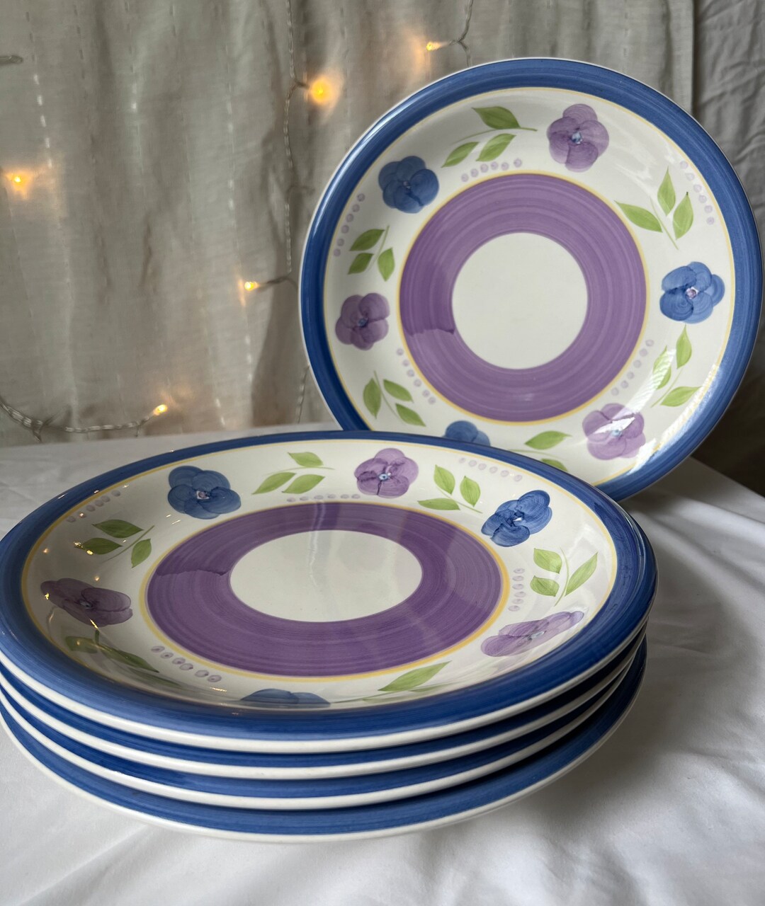 Gibson Bella Designed Dinnerware Set of 5 With 2 Matching Etsy
