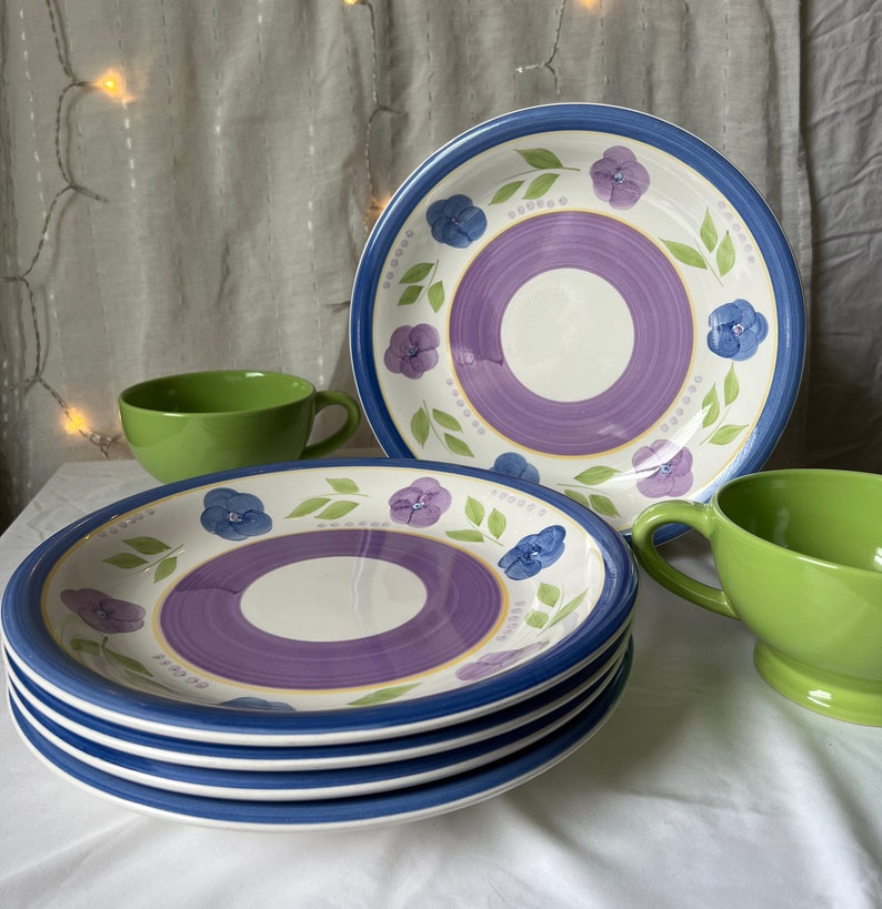 Gibson Bella Designed Dinnerware Set of 5 With 2 Matching Etsy