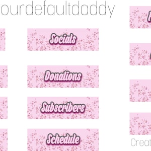 Cherry Blossom Twitch Panels - Full set of 12