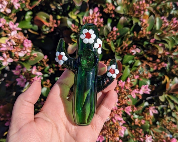 Cactus Floral Glass pipe/ Glass Pipes/ Pipe/ Pipes