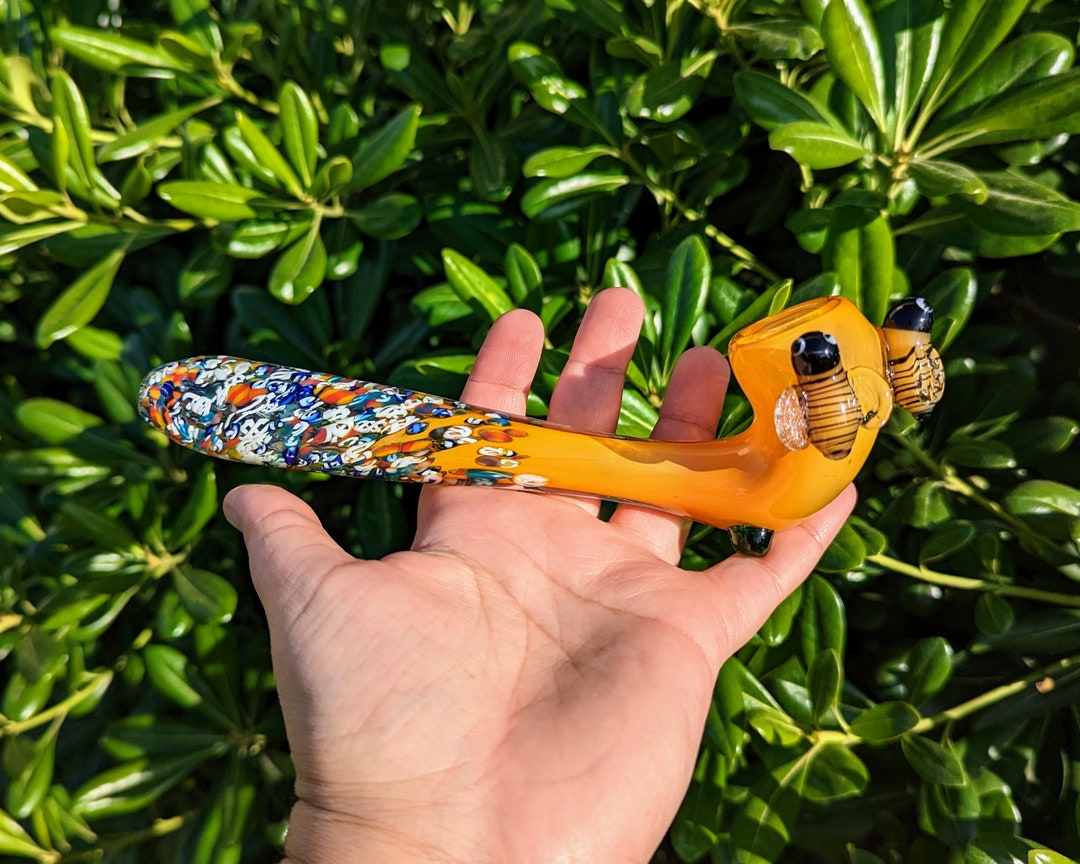 Honey Bee Pipe/ Glass Pipe/ Glass Pipes/ Pipes Etsy