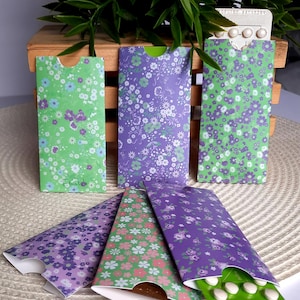 Pilulier blister FLOWER POWER violet/vert