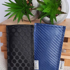 PillenEtuis aus Kunstleder - Carbon Optik  -