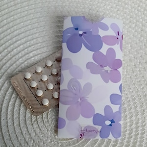 Pillenblisterdoosje "Bloem PAARS"