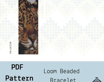 Cheetah Beaded Bracelet Pattern • Peyote Stitch (PDF Pattern)