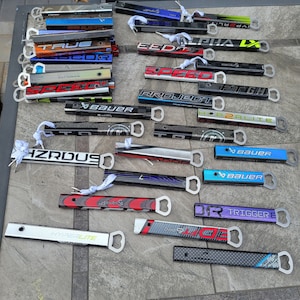 Hockey Stick Bottle Opener (Choose Your Own) w/ Lace
